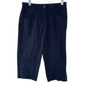 Denver Hayes Capris Womens Size 8 Classic Black Pants